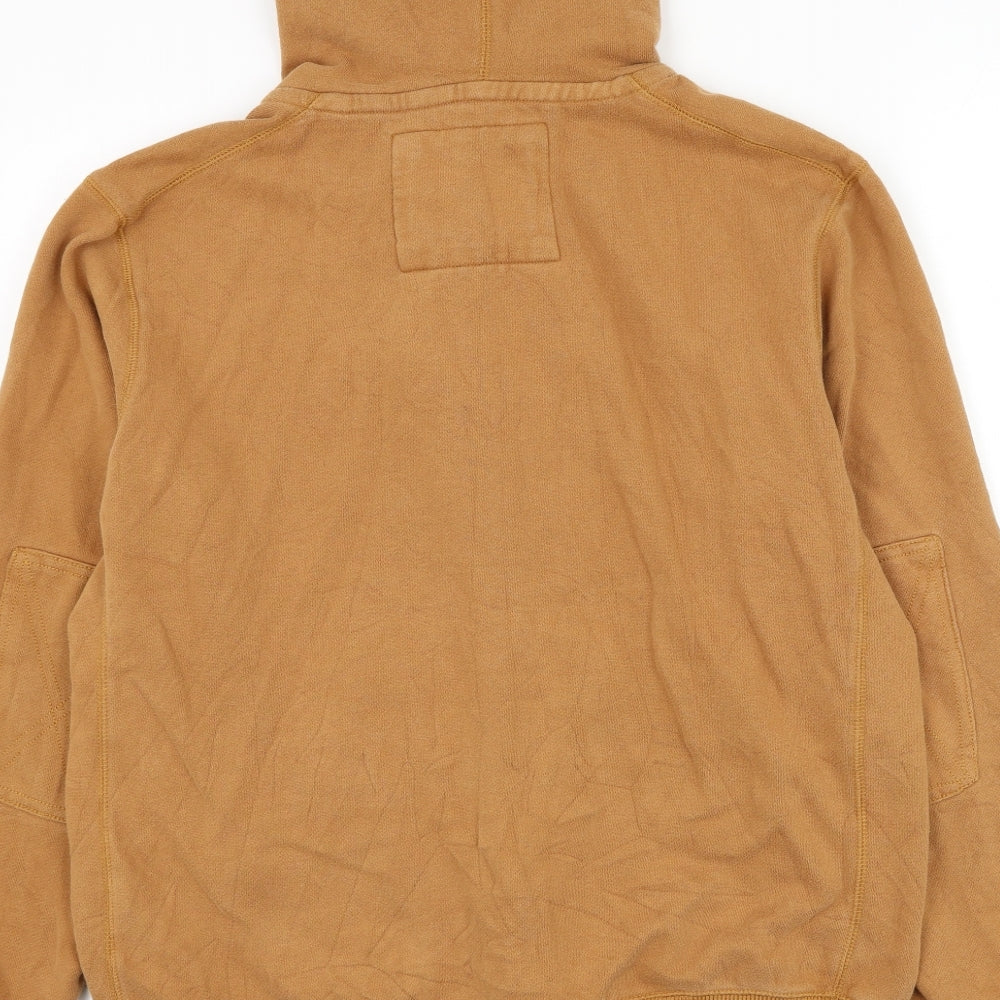 Marks and Spencer Mens Brown Cotton Full Zip Hoodie Size L
