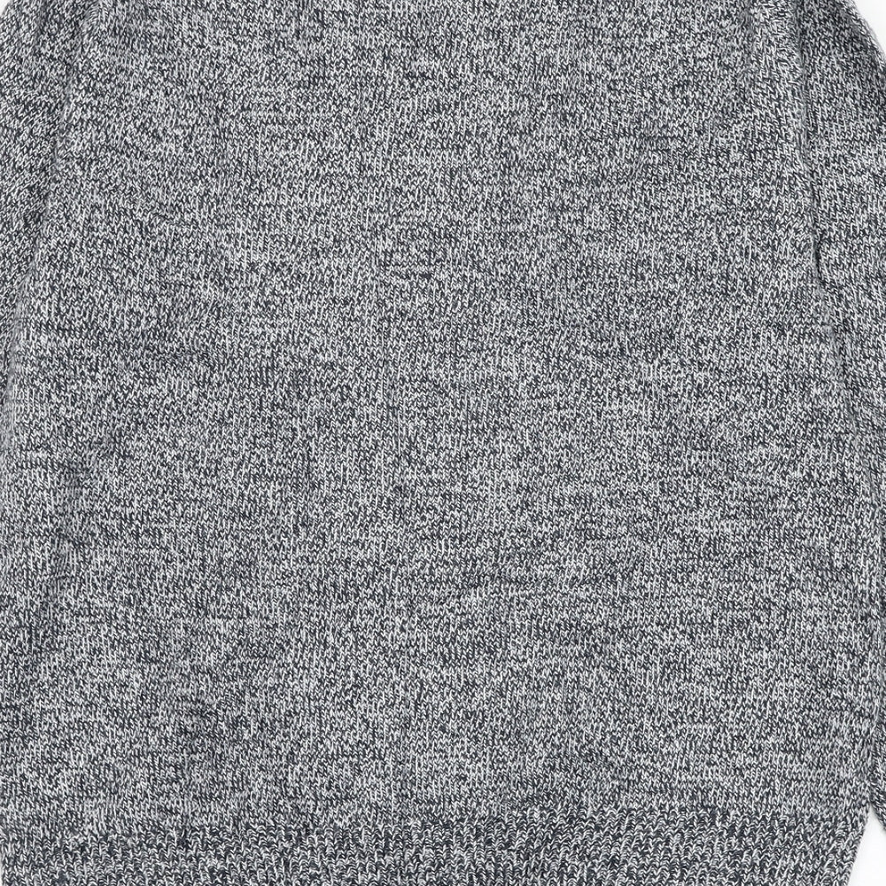 George Mens Blue Round Neck Acrylic Pullover Jumper Size M - Penguin Christmas