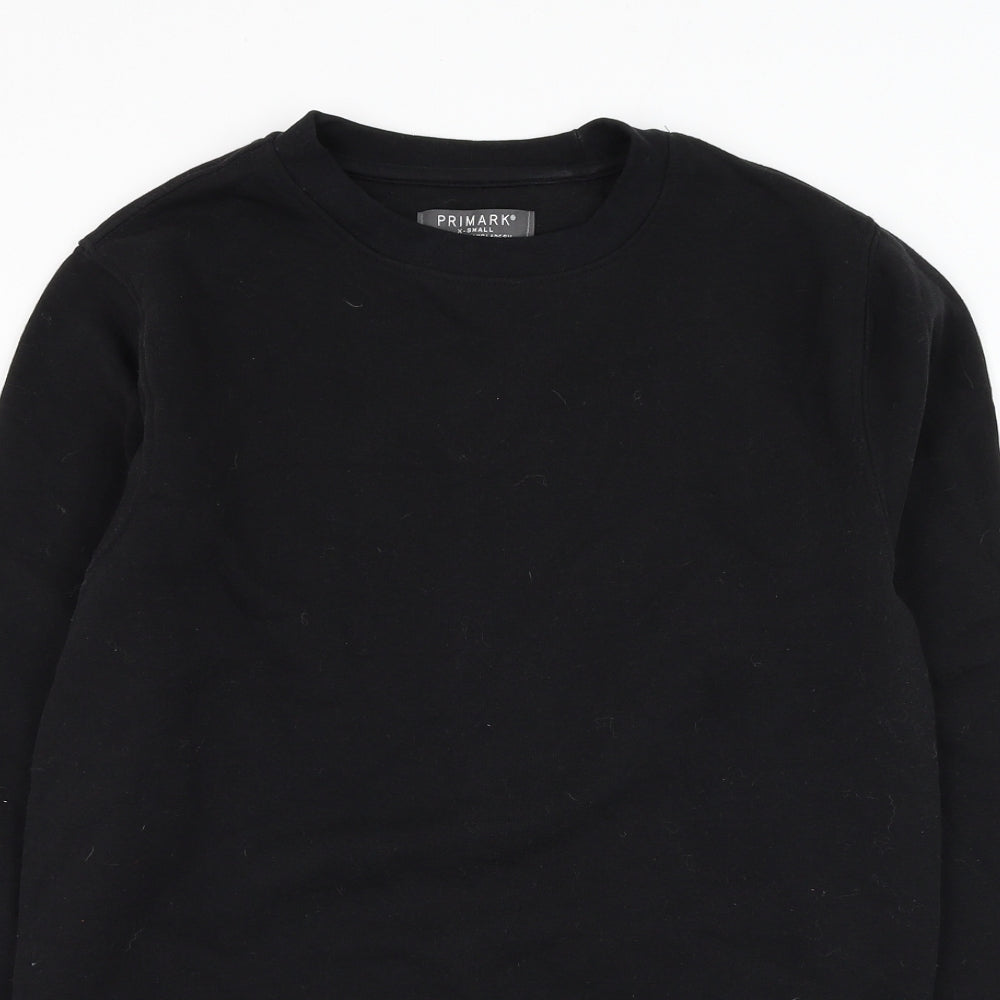 Primark Mens Black Polyester Pullover Sweatshirt Size XS