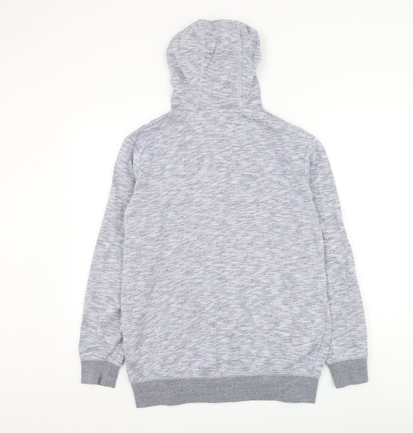 F&F Mens Blue Cotton Full Zip Hoodie Size M
