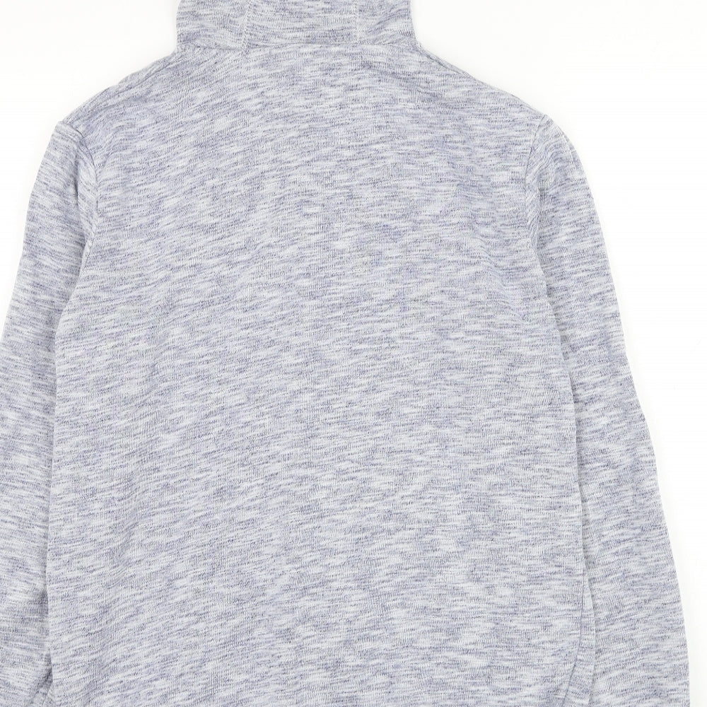 F&F Mens Blue Cotton Full Zip Hoodie Size M