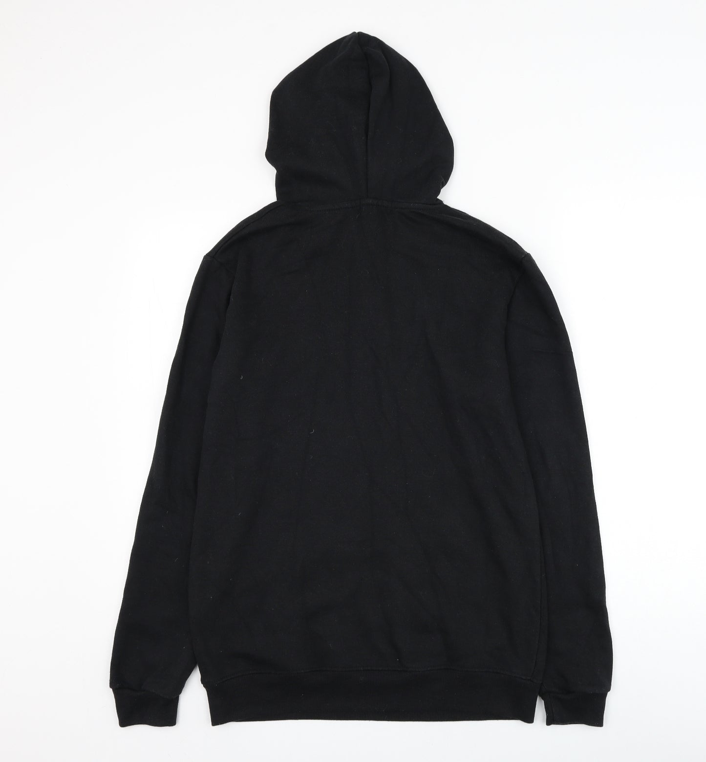 BoohooMAN Mens Black Cotton Pullover Hoodie Size XS