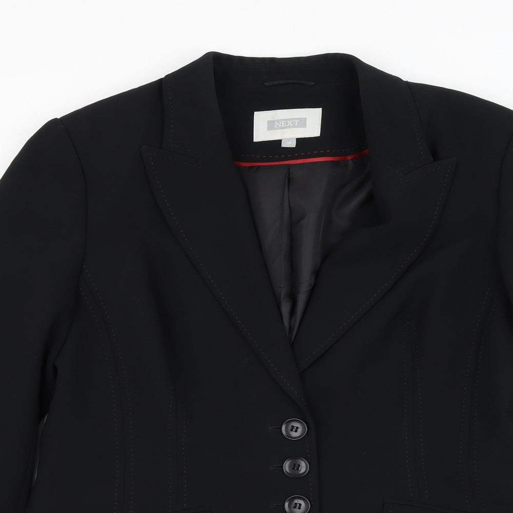 NEXT Womens Black Jacket Blazer Size 14 Button