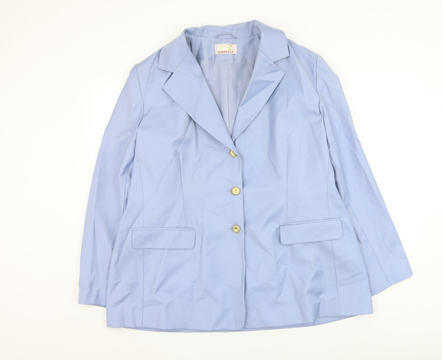 Riddella Womens Blue Jacket Blazer Size 22 Button