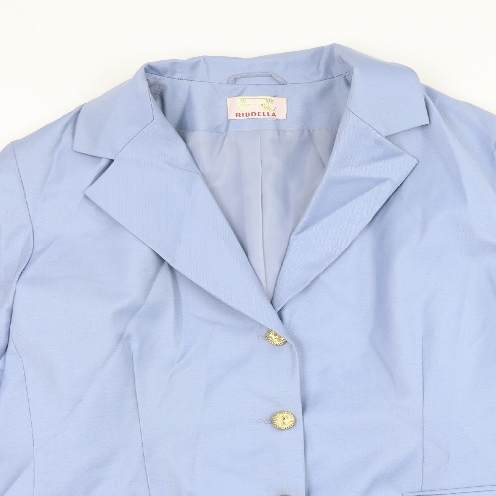 Riddella Womens Blue Jacket Blazer Size 22 Button