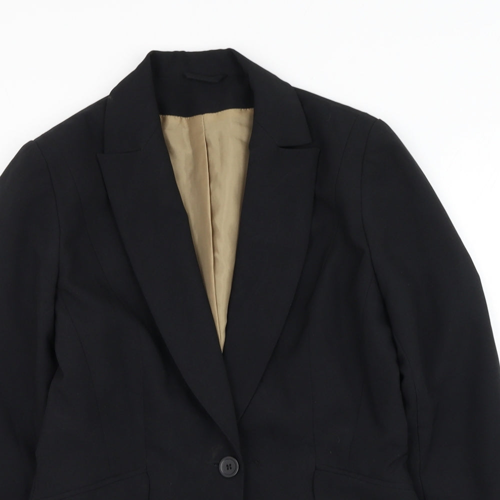 Dorothy Perkins Womens Black Jacket Blazer Size 10 Button