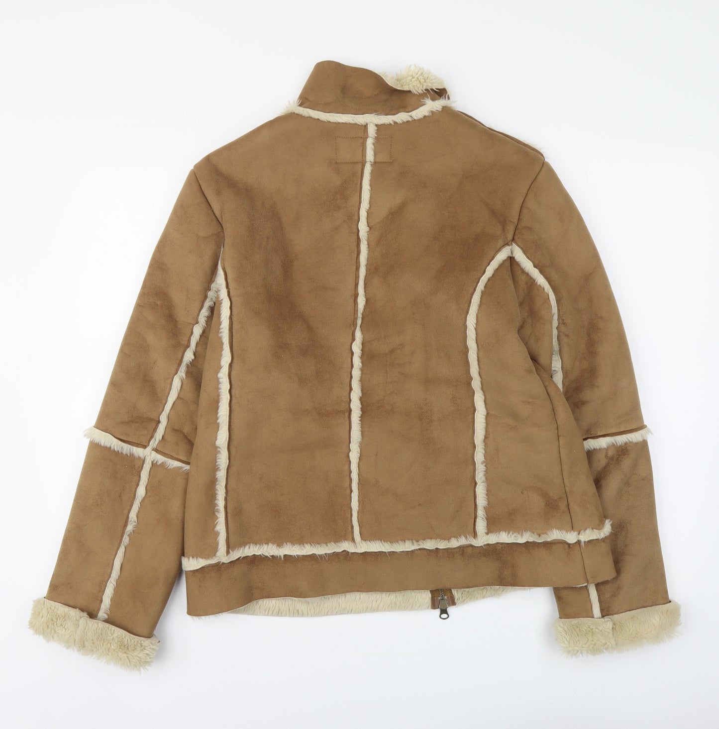 Per Una Womens Beige Jacket Size M Zip