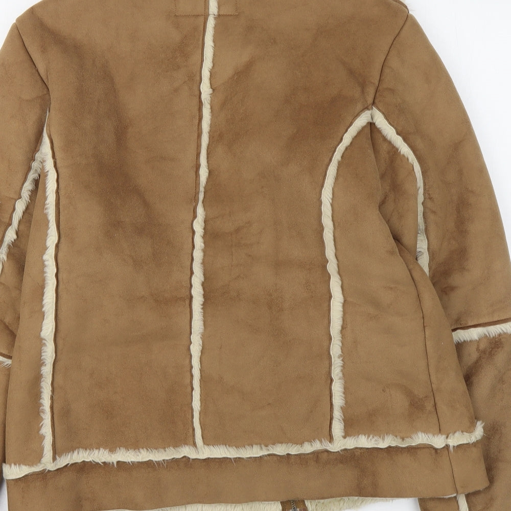 Per Una Womens Beige Jacket Size M Zip