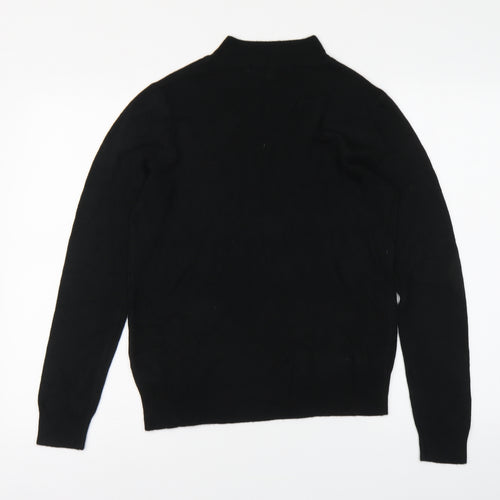 Vida Vi Womens Black High Neck Acrylic Pullover Jumper Size M