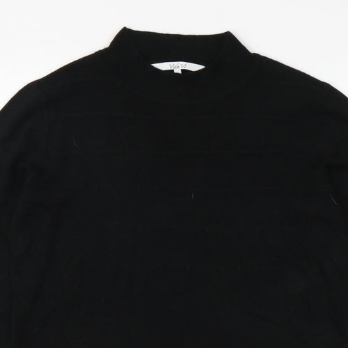 Vida Vi Womens Black High Neck Acrylic Pullover Jumper Size M