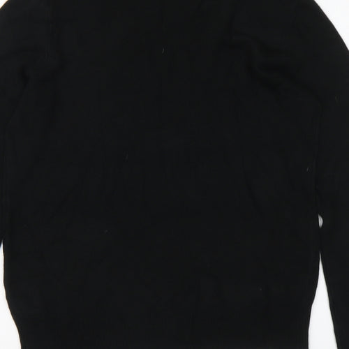 Vida Vi Womens Black High Neck Acrylic Pullover Jumper Size M