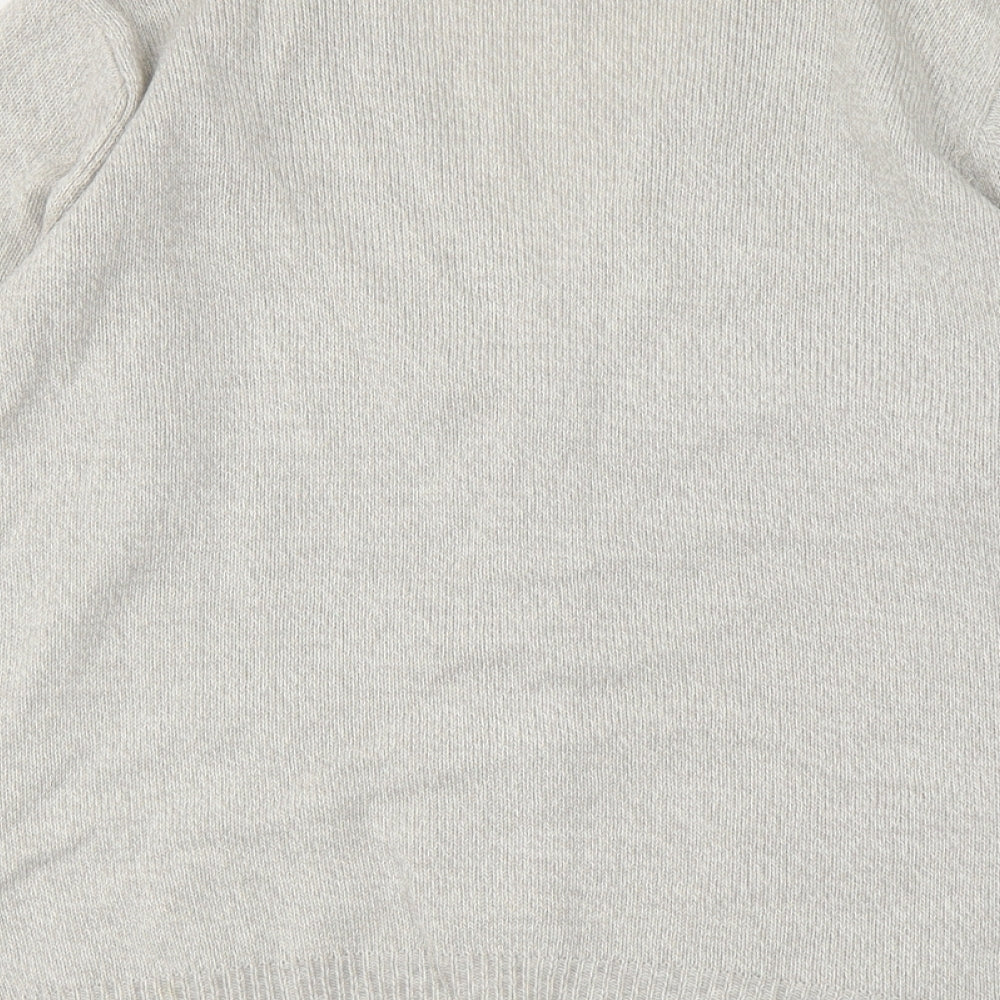Damart Womens Grey V-Neck Acrylic Cardigan Jumper Size M