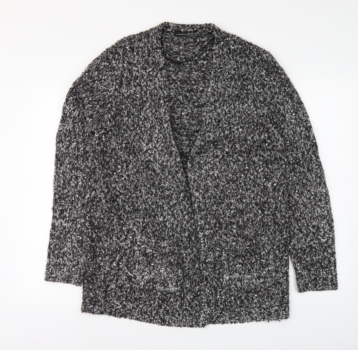 Atmosphere Womens Black V-Neck Acrylic Cardigan Jumper Size 14