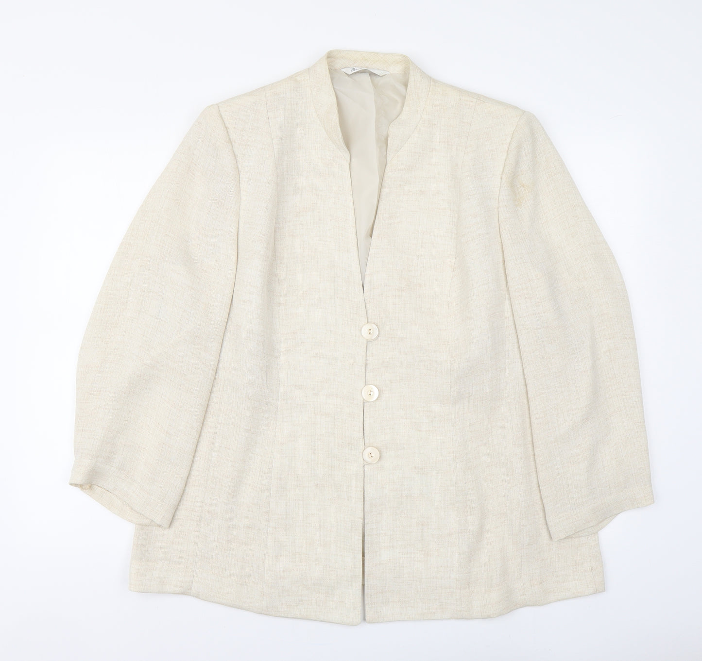BHS Womens Beige Jacket Blazer Size 20 Button