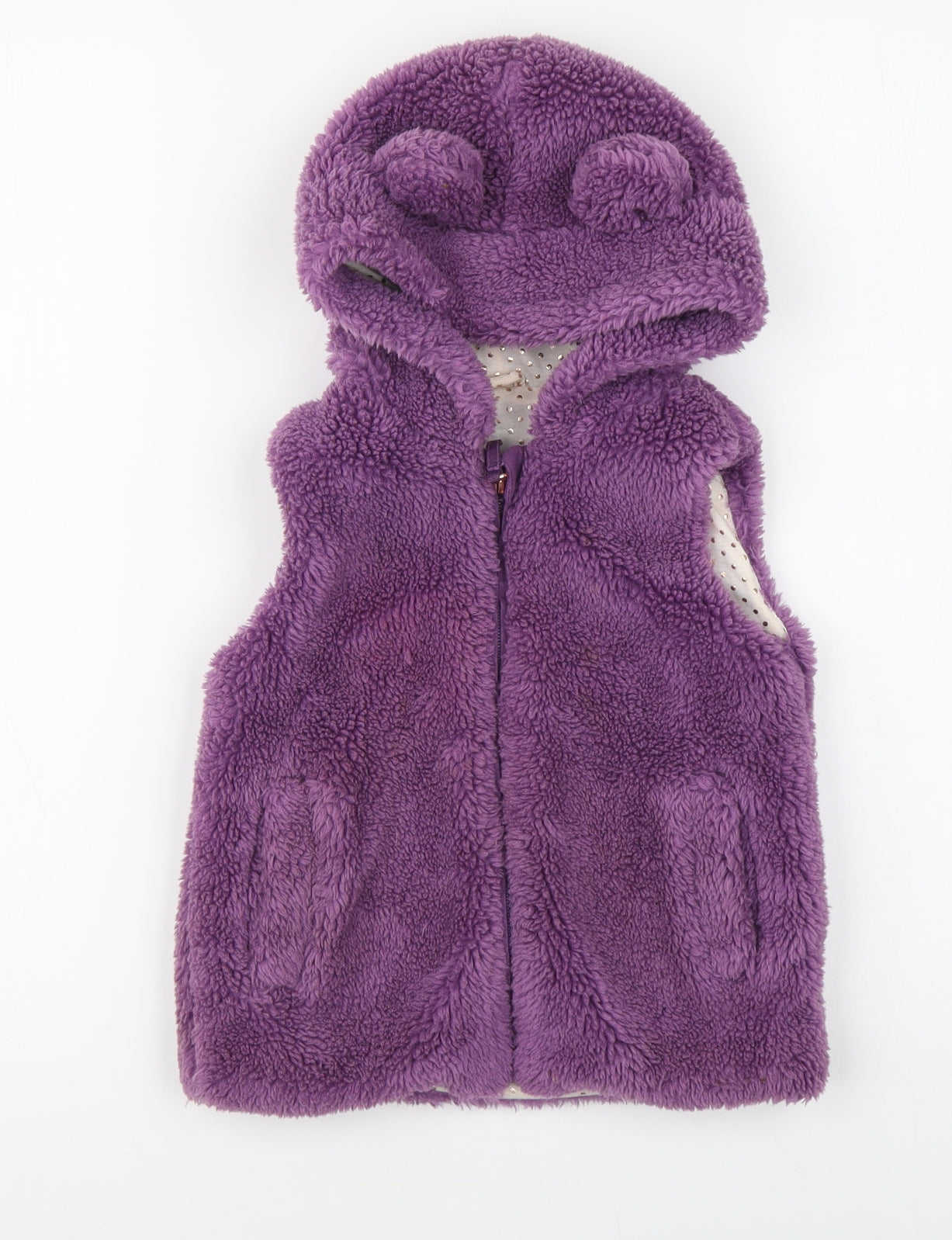 Nutmeg Girls Purple Gilet Jacket Size 4-5 Years Zip
