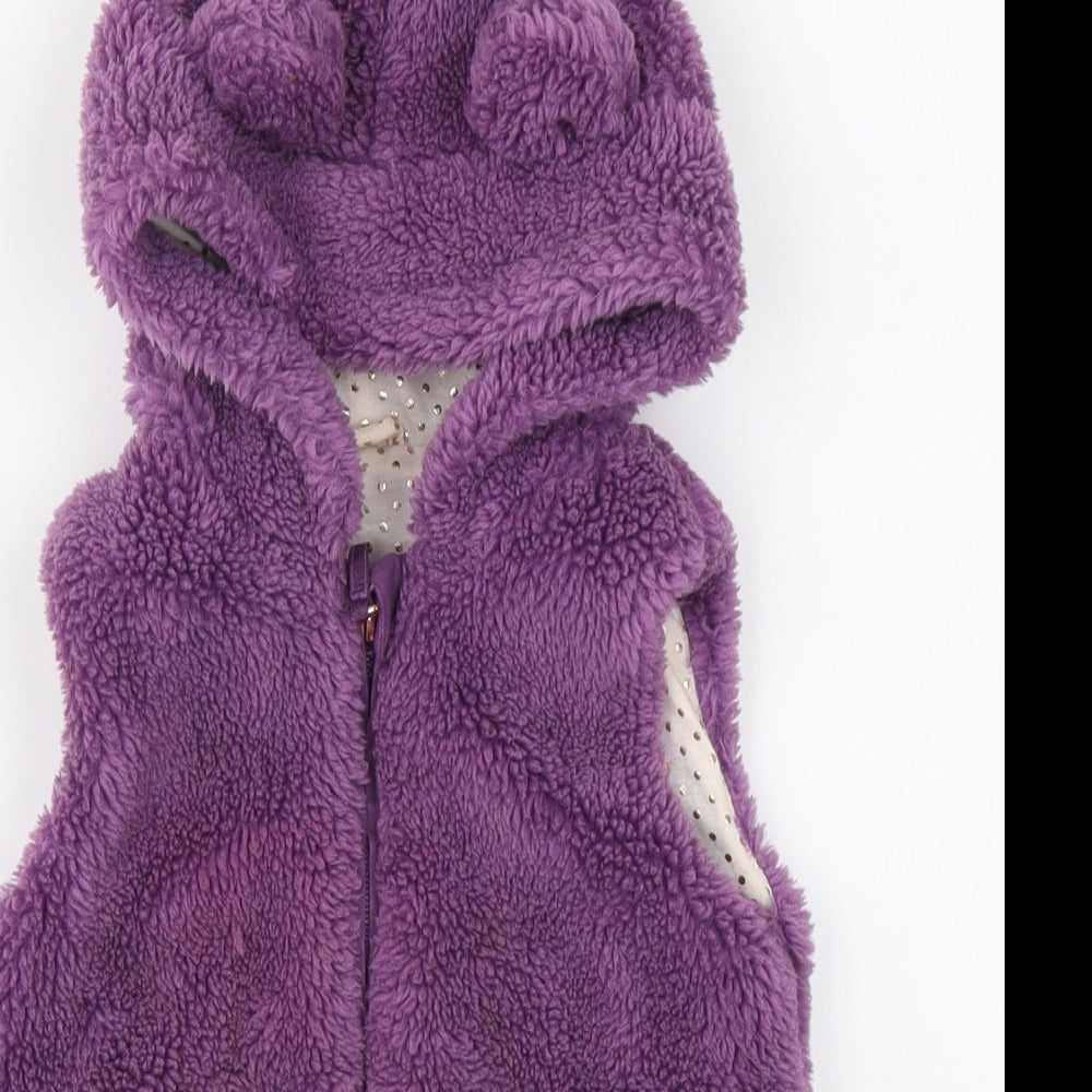 Nutmeg Girls Purple Gilet Jacket Size 4-5 Years Zip
