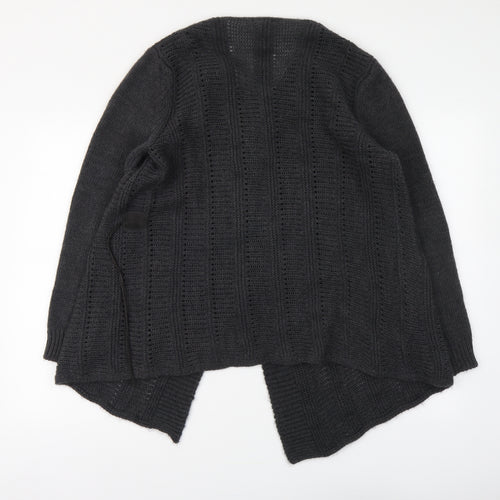 Per Una Womens Grey V-Neck Acrylic Cardigan Jumper Size M