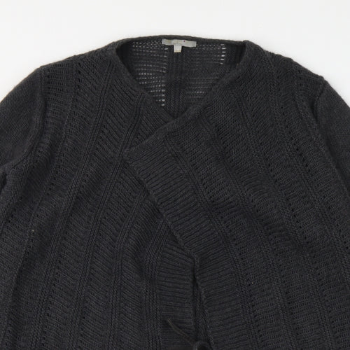 Per Una Womens Grey V-Neck Acrylic Cardigan Jumper Size M