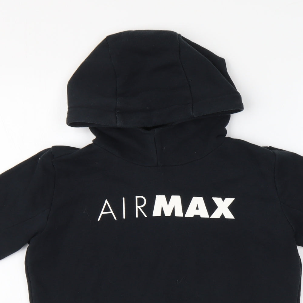 Nike Boys Black Cotton Pullover Sweatshirt Size 12-13 Years Pullover - Air Max
