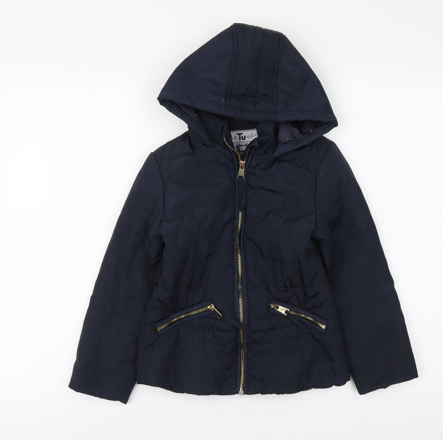 TU Girls Blue Jacket Size 5-6 Years Zip