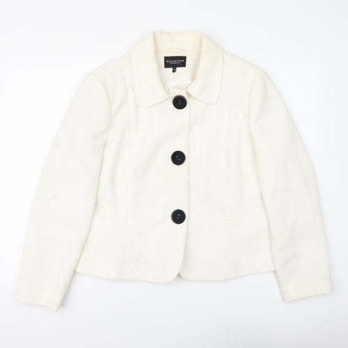 Debenhams Womens Ivory Jacket Blazer Size 18 Button
