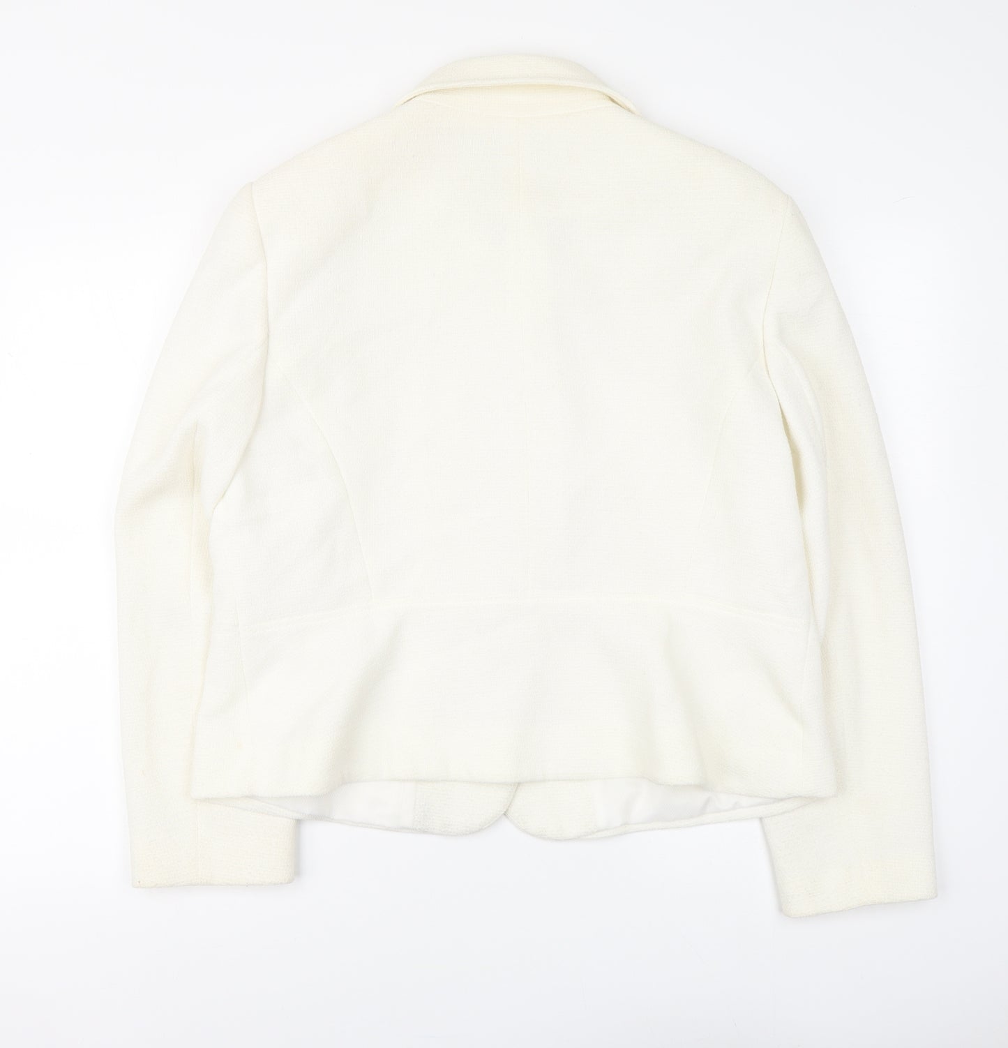 Debenhams Womens Ivory Jacket Blazer Size 18 Button