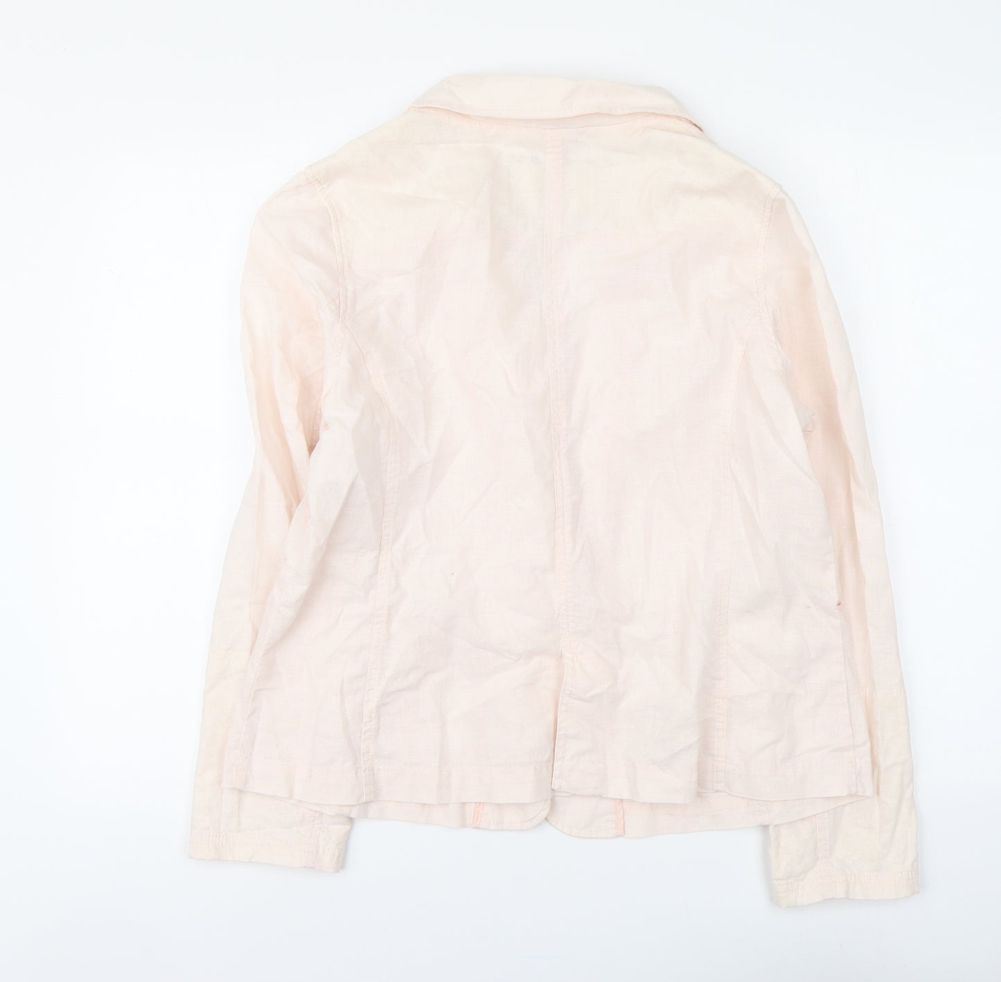 Indigo Womens Pink Linen Jacket Suit Jacket Size 16