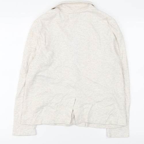 Laura Ashley Womens Beige Cotton Jacket Suit Jacket Size 12