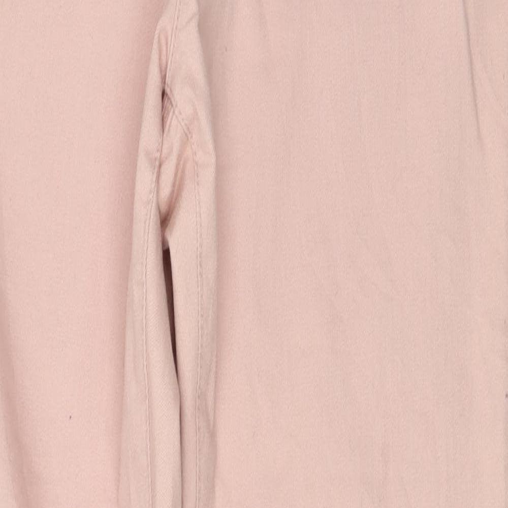 David Jones Womens Pink Cotton Straight Jeans Size 14 L31 in Regular Button