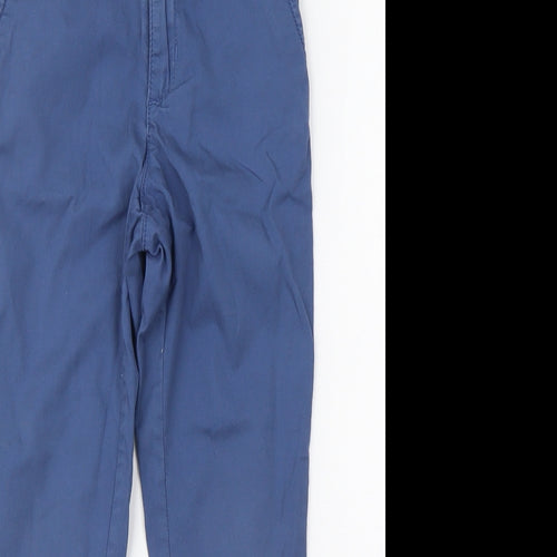 H&M Boys Blue Cotton Chino Trousers Size 5-6 Years Regular Button