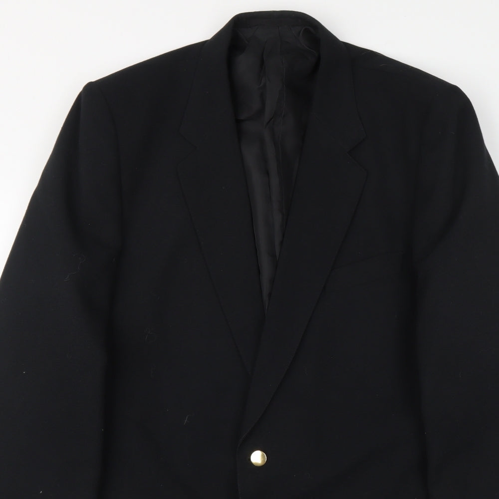 Marks and Spencer Mens Black Polyester Jacket Suit Jacket Size L