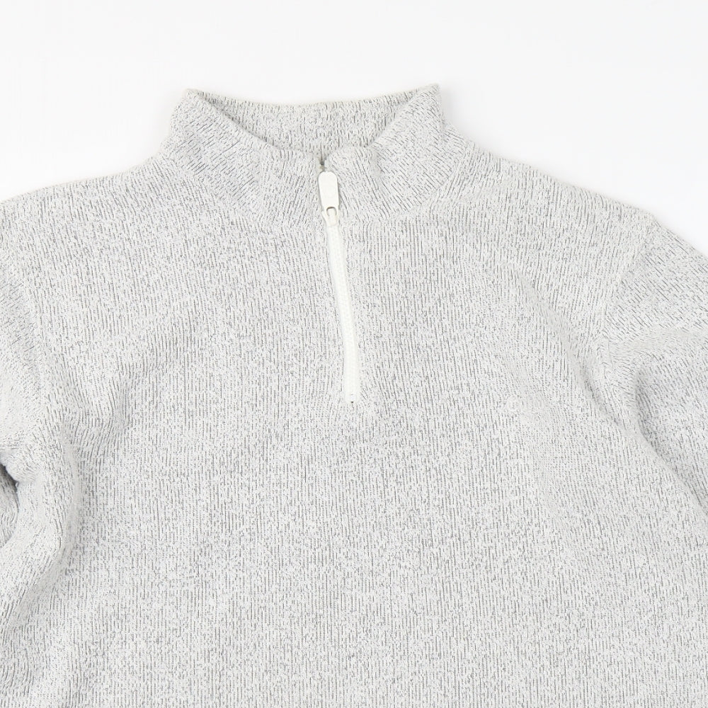 Cotton Traders Mens Grey Cotton Pullover Hoodie Size M