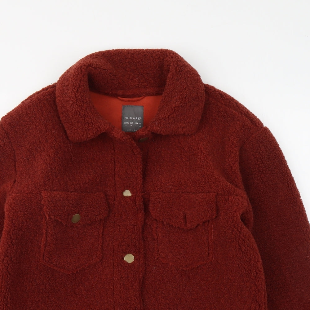 Primark Womens Red Jacket Size 8 Button