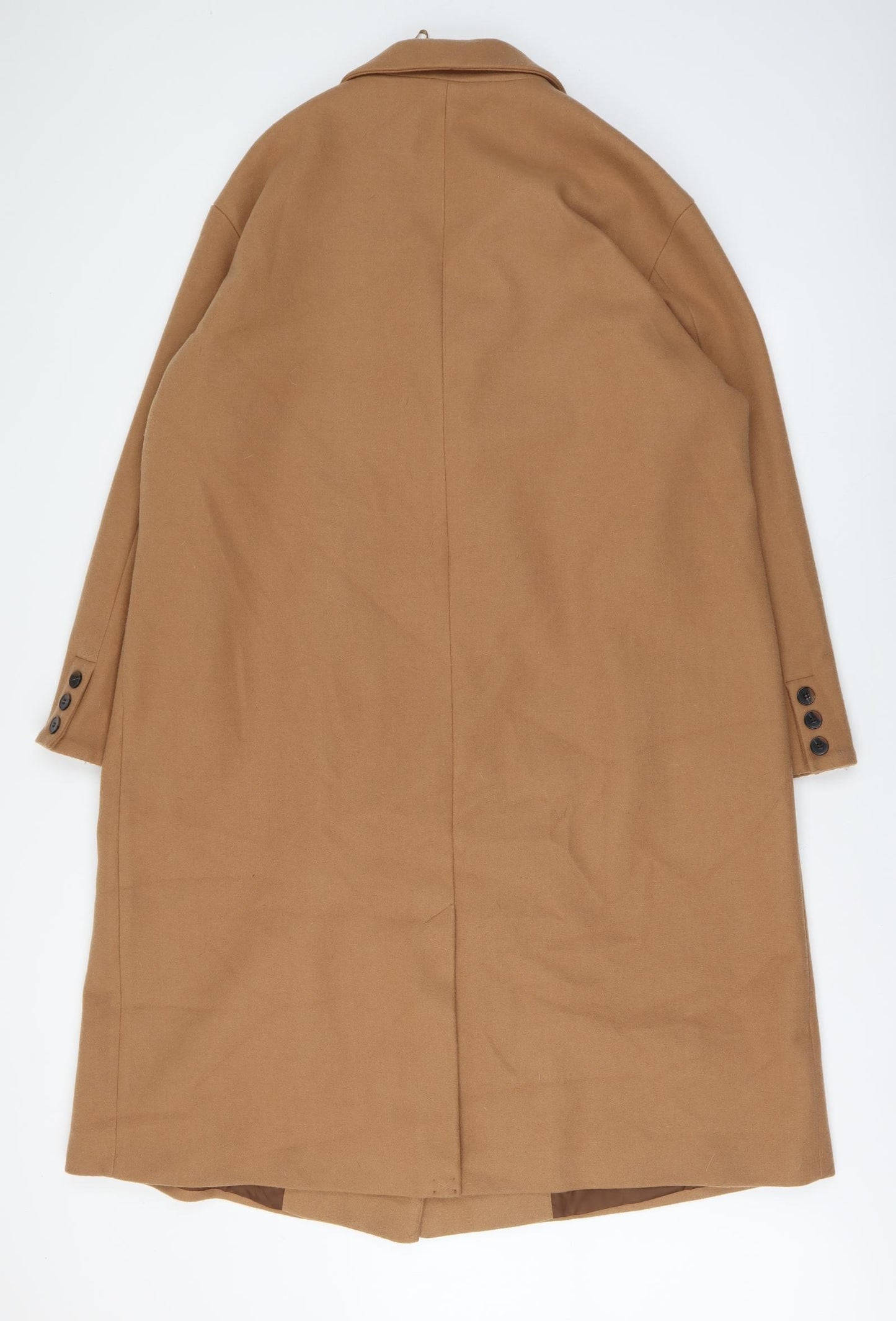 Primark Womens Beige Pea Coat Coat Size 20 Button