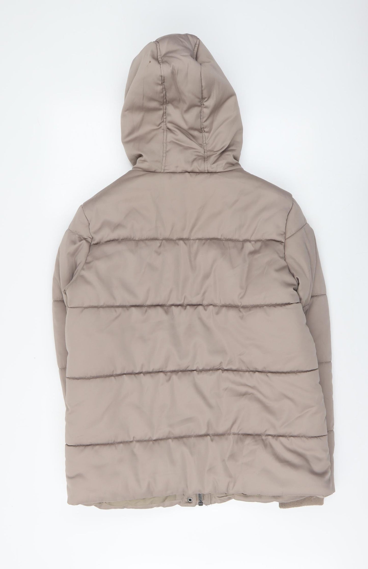 Debenhams Womens Beige Puffer Jacket Jacket Size 14 Zip