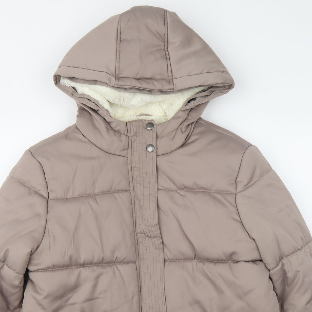 Debenhams Womens Beige Puffer Jacket Jacket Size 14 Zip