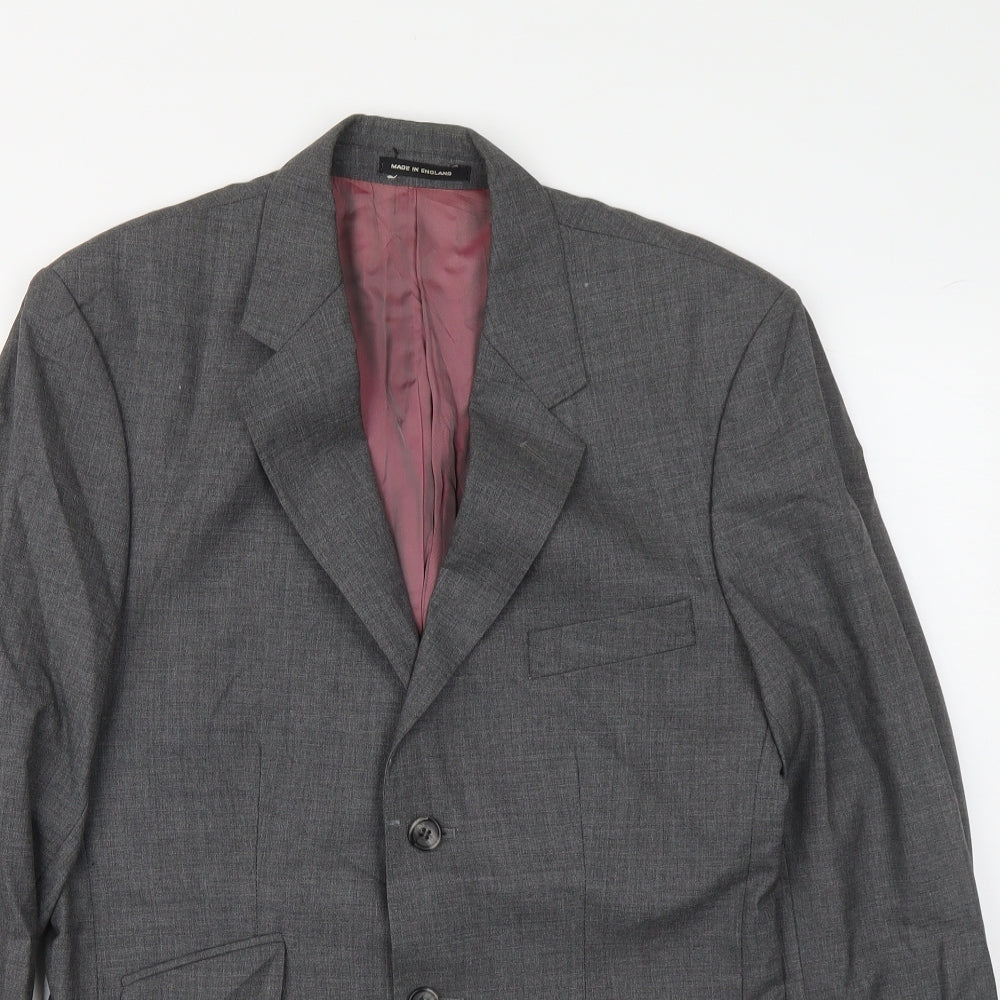 Richard James Mens Grey Cotton Jacket Suit Jacket Size M