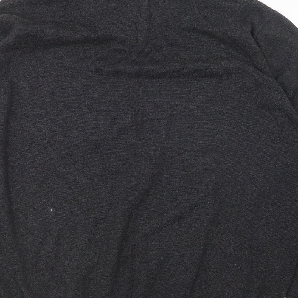 Burton Mens Grey Collared Acrylic Pullover Jumper Size 2XL