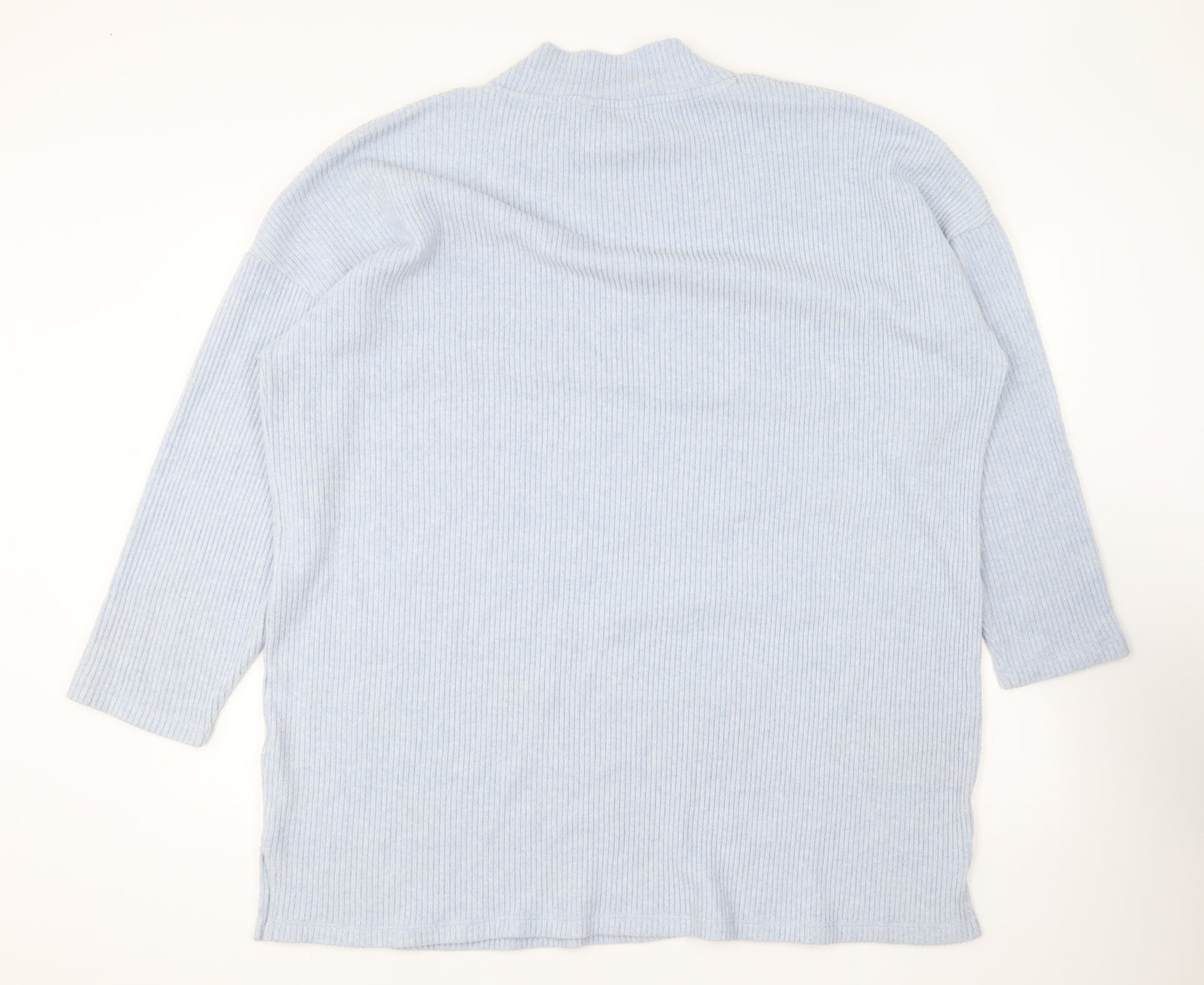 Nutmeg Womens Blue Round Neck Polyester Pullover Jumper Size 22