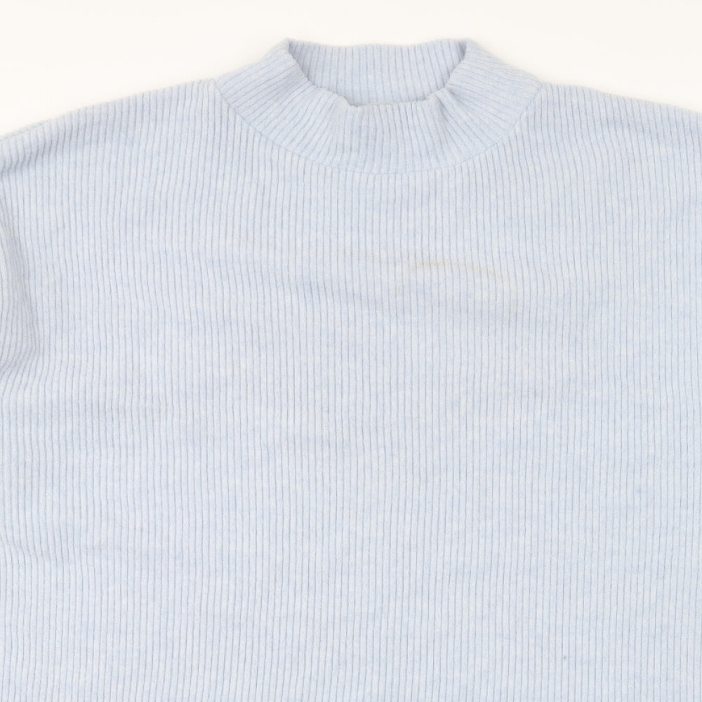 Nutmeg Womens Blue Round Neck Polyester Pullover Jumper Size 22