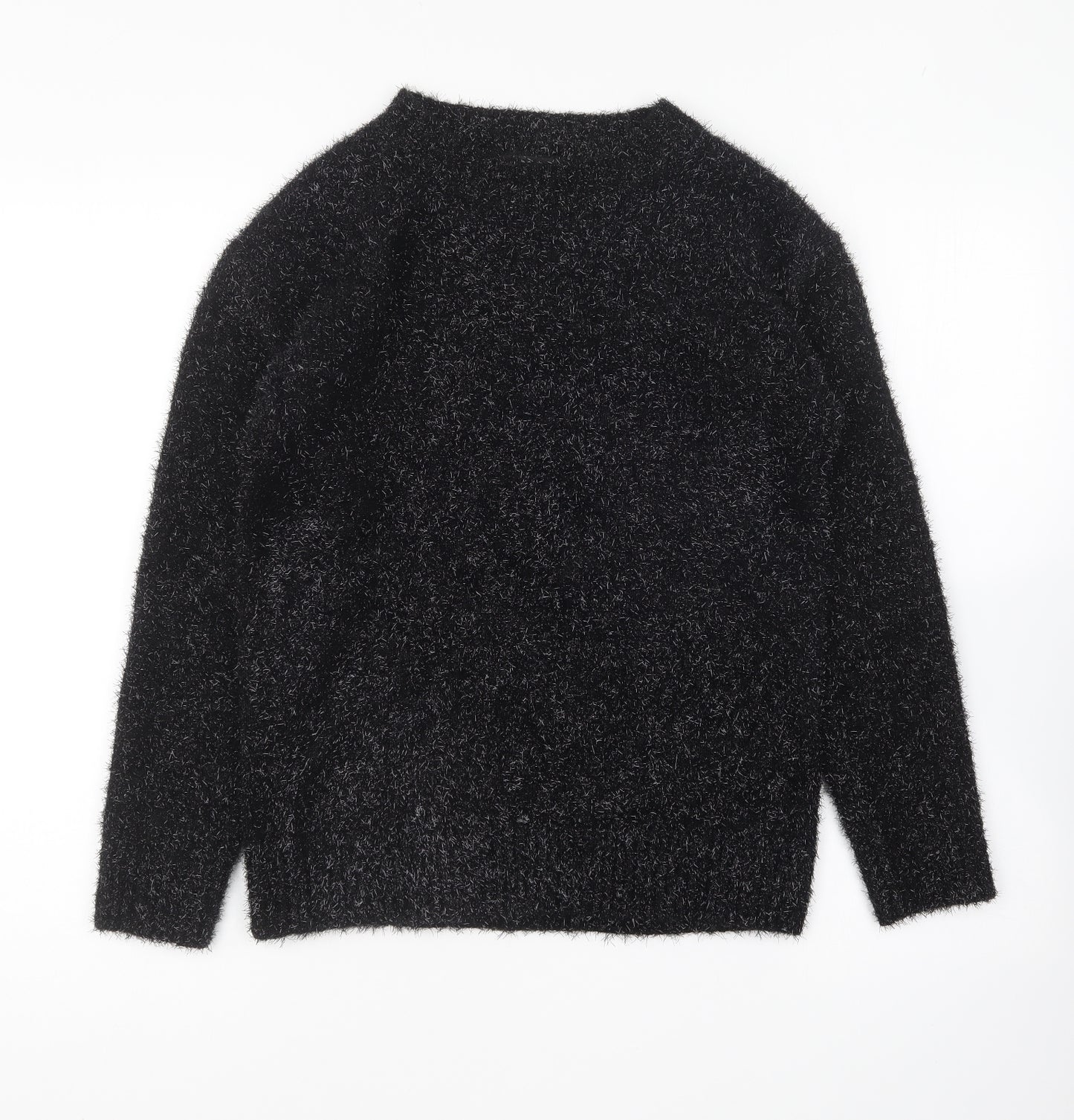 NEXT Womens Black Round Neck Acrylic Pullover Jumper Size S