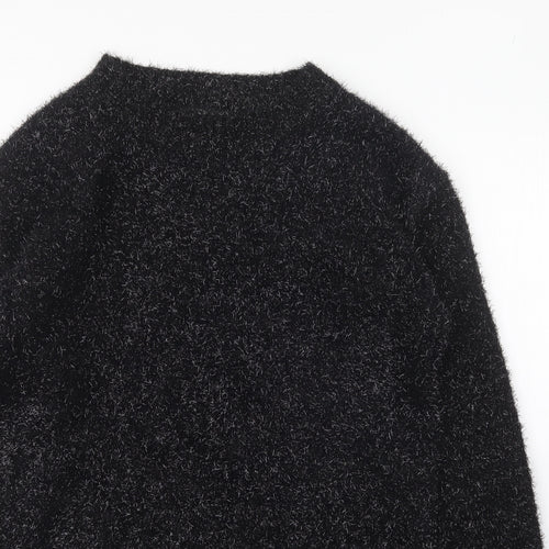 NEXT Womens Black Round Neck Acrylic Pullover Jumper Size S