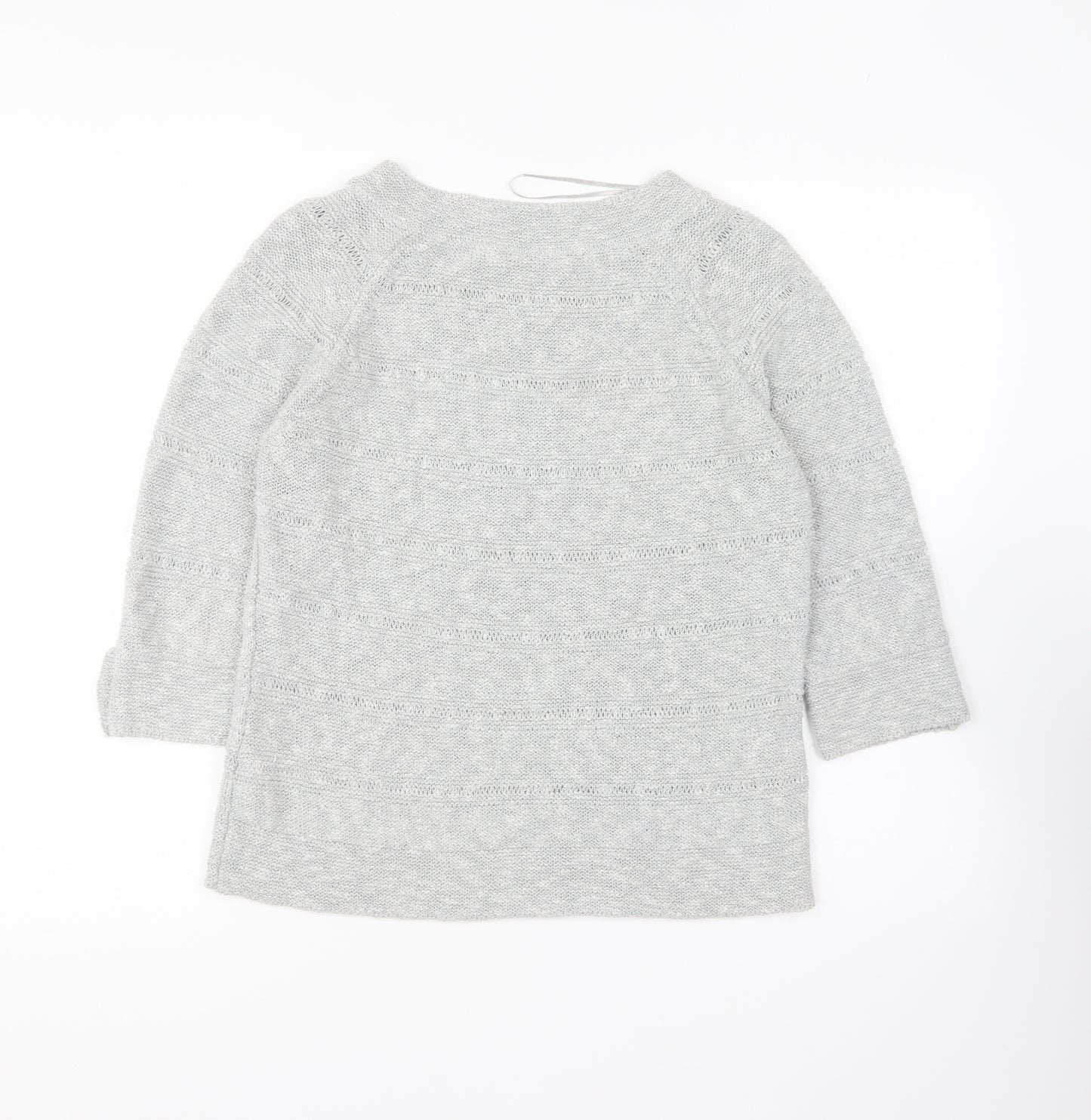Per Una Womens Grey Round Neck Acrylic Pullover Jumper Size S