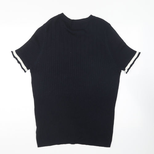 NEXT Womens Blue Round Neck Viscose Pullover Jumper Size 22