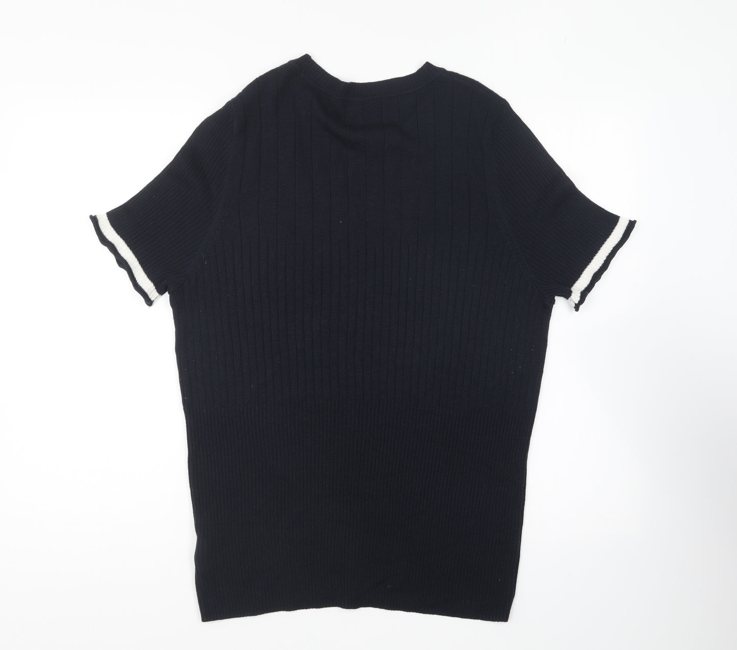 NEXT Womens Blue Round Neck Viscose Pullover Jumper Size 22