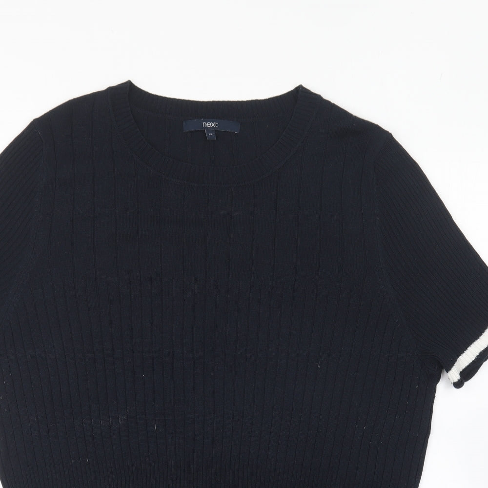 NEXT Womens Blue Round Neck Viscose Pullover Jumper Size 22