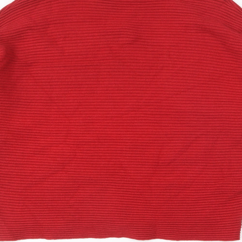 Primark Womens Red Roll Neck Viscose Pullover Jumper Size L