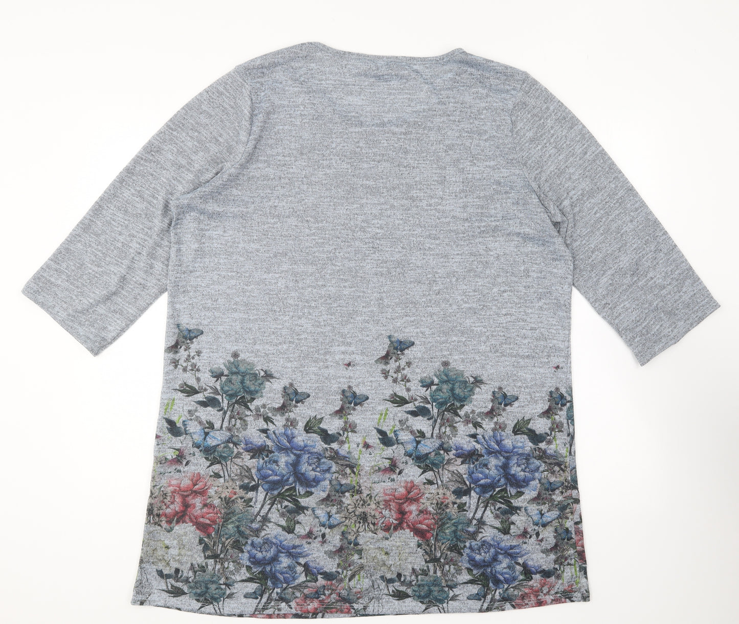 George Womens Blue Round Neck Polyester Pullover Jumper Size 18