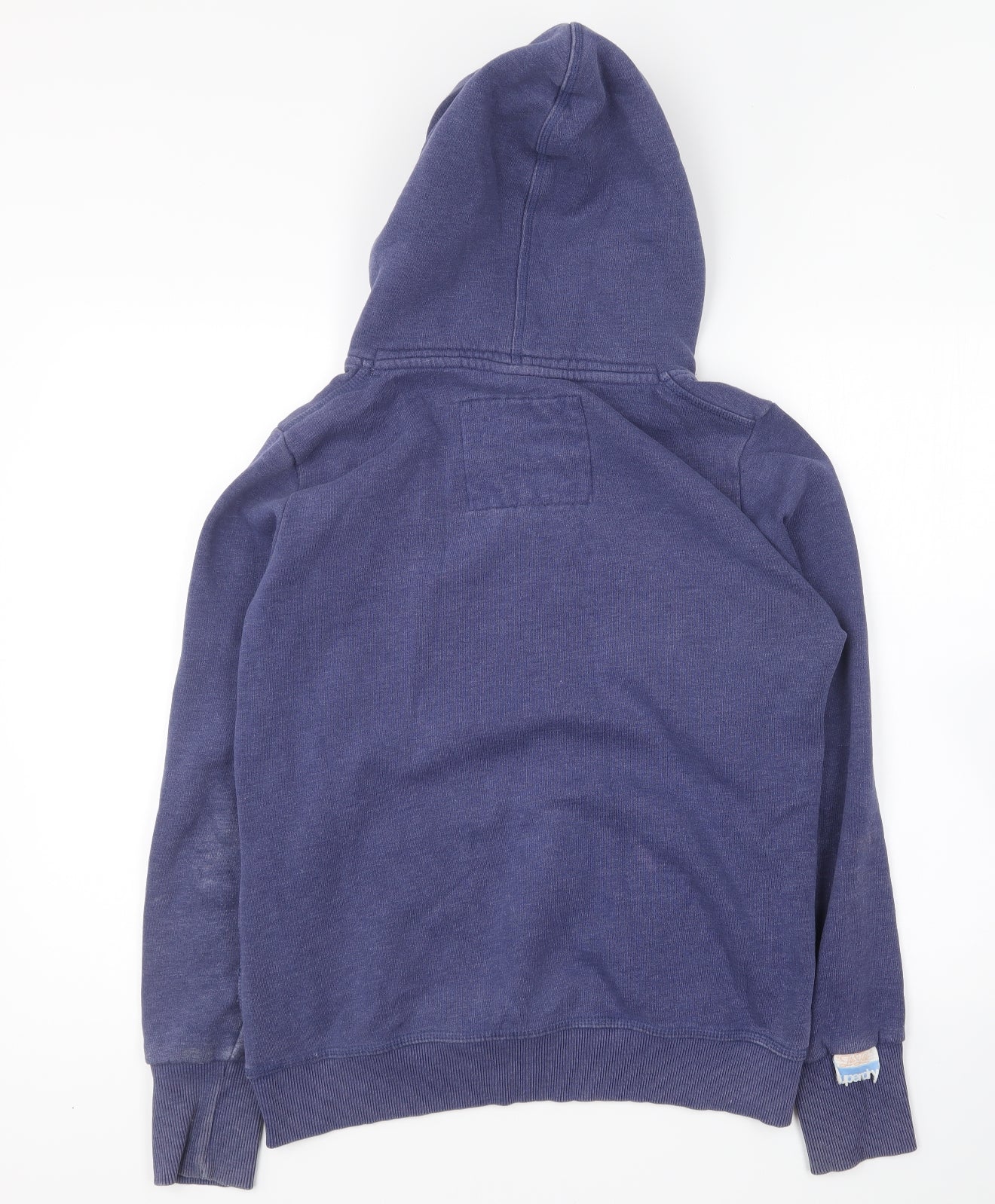 Superdry Womens Blue Cotton Pullover Hoodie Size L Pullover