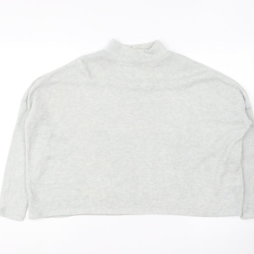 H&M Womens Grey High Neck Acrylic Pullover Jumper Size XS